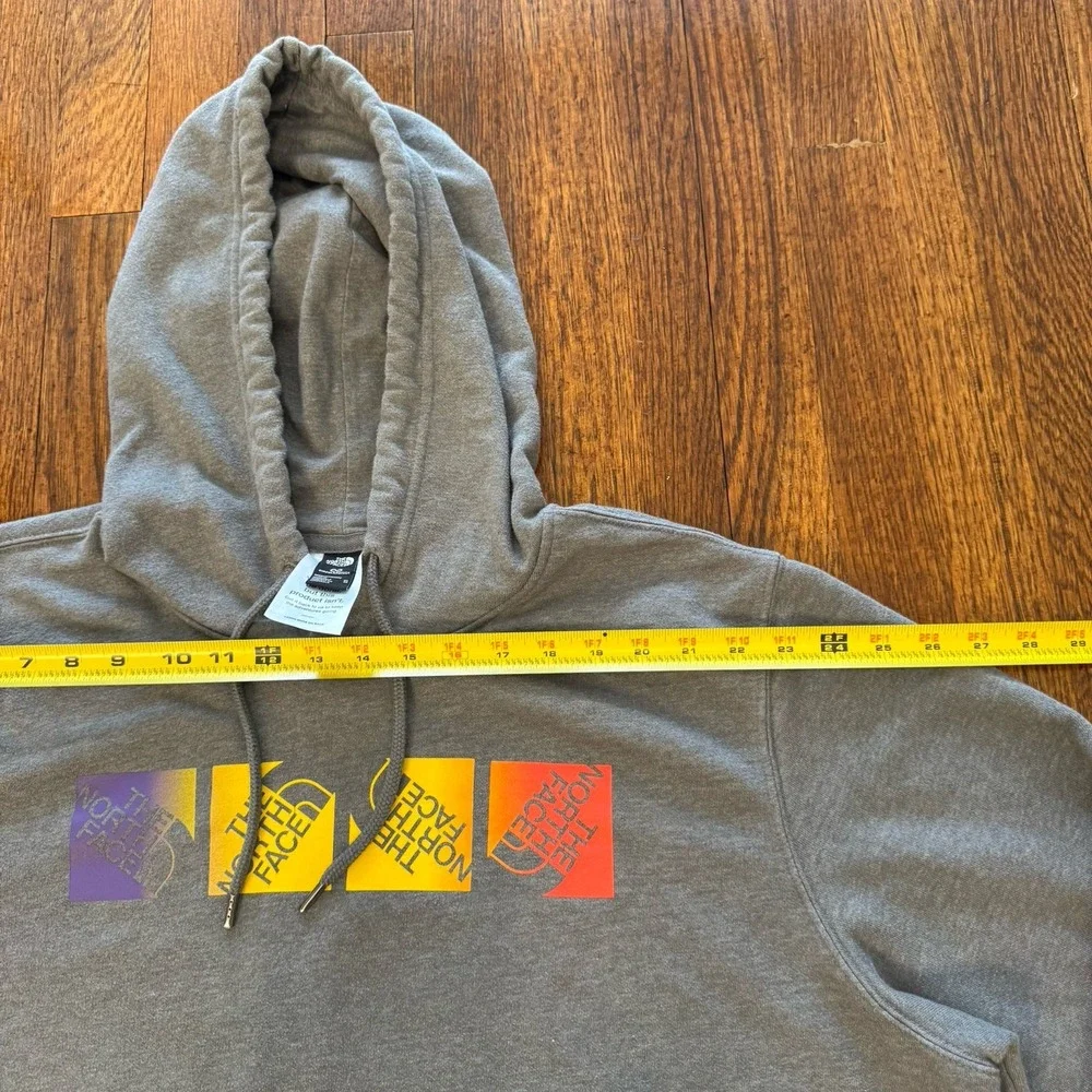 The North Face Hoodie Multi-colored Gradient Logo Graphic Pullover Sweatshirt XL